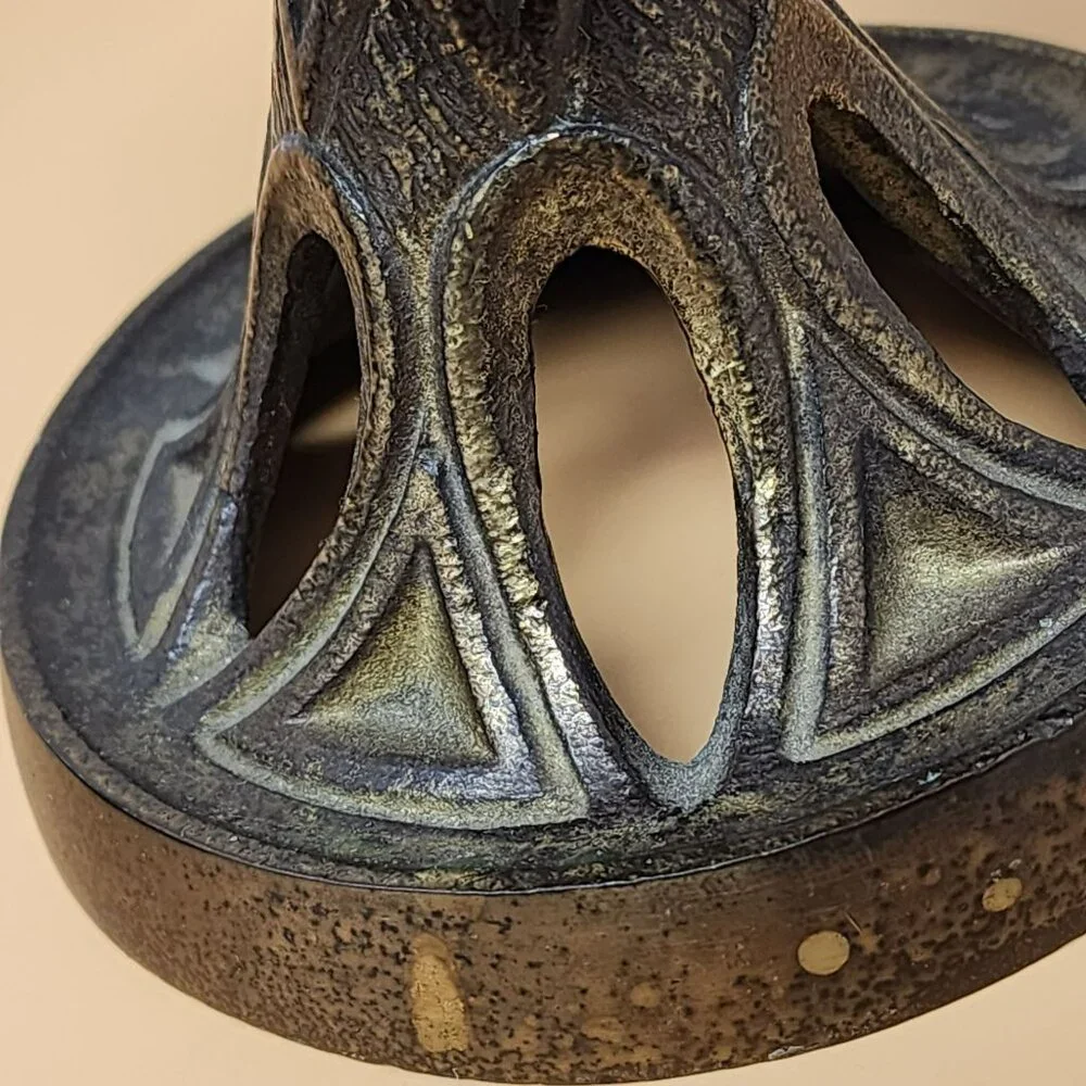 Pair Of Vintage Mid-Century Modern Brass Candle Holders‎